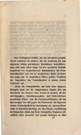Über die Amputation im Fußgelenk