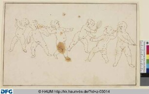 Sechs Studien eines Ball spielenden Putto