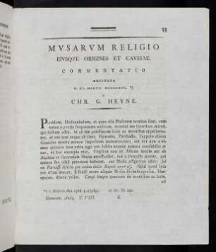 33-46, Musarum religio eiusque origines et caussae