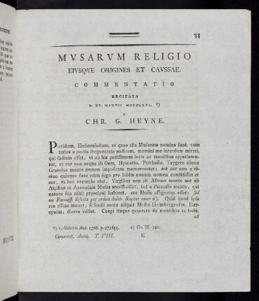 33-46, Musarum religio eiusque origines et caussae