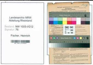 Entnazifizierung Heinrich Fischer , geb. 24.01.1899 (Lehrer)