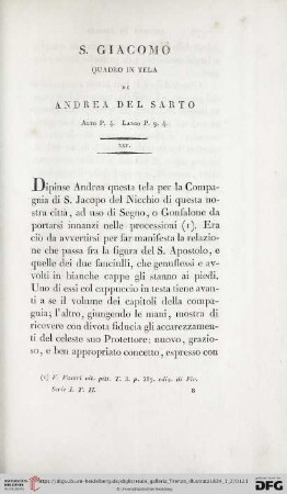 S. Giacomo quadro in tela di Andrea del Sarto