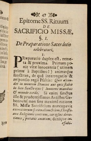 47-260, Epitome SS. Rituum De Sacrificio Missae