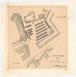 Domplatz, Bamberg (?): Lageplan 1:500