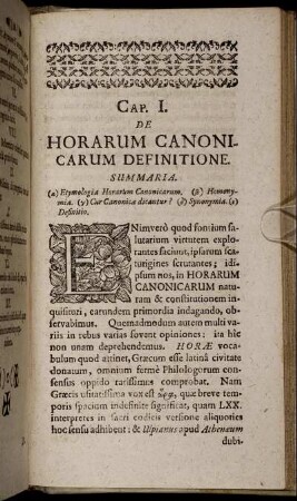 [De Horis Canonicis.]
