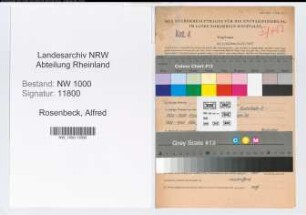 Entnazifizierung Alfred Rosenbeck, geb. 20.07.1905 (Angest.)