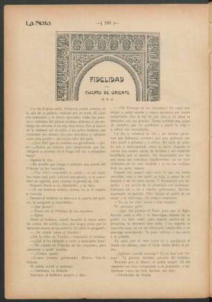 Fidelidad : Cuento de Oriente
