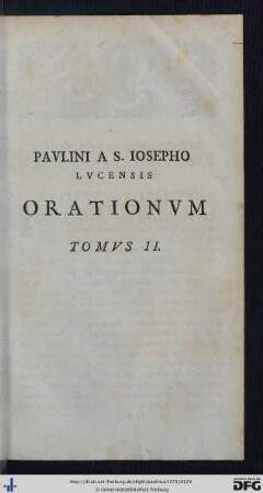 Orationum Tomus II.