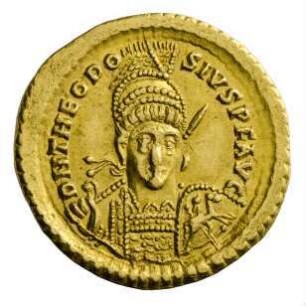 Münze, Solidus, 430 - 440 n. Chr.