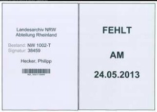 Entnazifizierung Philipp Hecker , geb. 05.07.1893 (Architekt)