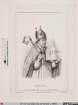 Bildnis Hezilo, 1054-79 Bischof von Hildesheim