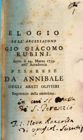 Elogio dell'Arcidiacono Gio. Giacomo Rubini
