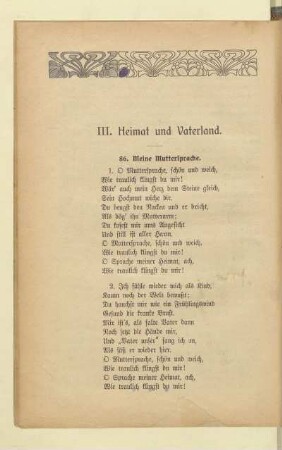 III. Heimat und Vaterland