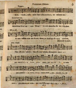 THEATRUM AFFECTUUM HUMANORUM. SIVE CONSIDERATIONES MORALES AD SCENAM ACCOMMODATAE, ET In Oratorio Almae Sodalitatis Majoris B. V. MARIAE ab Angelo salutatae Matris Propitiae Monachij per Verni Jejunij Dominicas Dies Horis pomeridianis exhibitae, Nunc ad plurium utilitatem in lucem publicam datae à P. FRANCISCO LANG Soc. JESU p. t. Sodalitatis Praeside. In Modulos reductae ab artis Musicae Magistris, quorum Nomina sequens folium exhibet. CUM FACULTATE SUPERIORUM, [3,1]. [Canto, a]