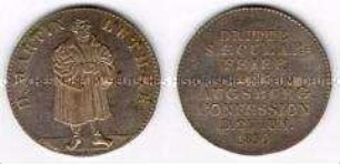 Deutschland, Sachsen, Medaille auf die Augsburger Konfession