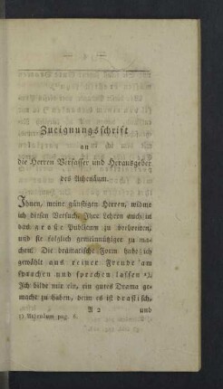 Zueignungsschrift