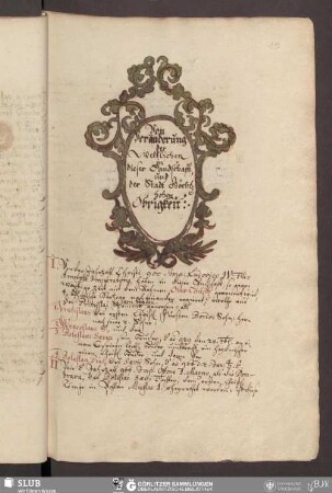 [Zur Geschichte der Stadt Görlitz]