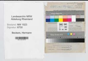 Entnazifizierung Hermann Beckers , geb. 14.08.1898 (Stadtrat)