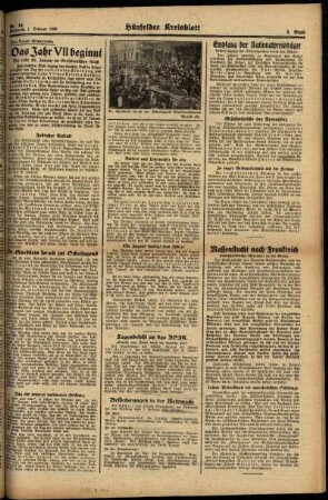 Dritte Ausgabe vom Mittwoch, den 01. Februar 1939.