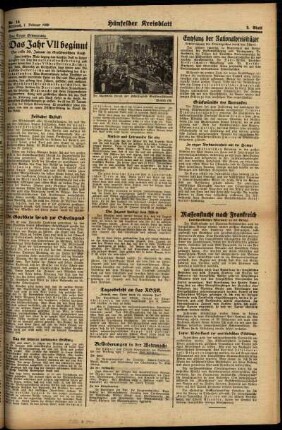 Dritte Ausgabe vom Mittwoch, den 01. Februar 1939.