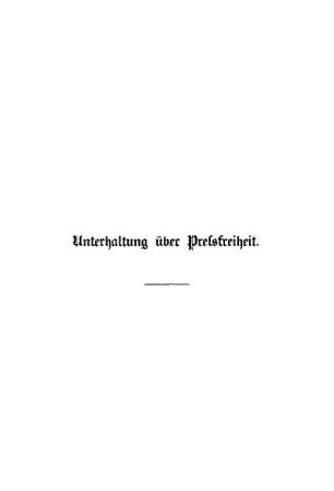 Unterhaltung über Pressfreiheit