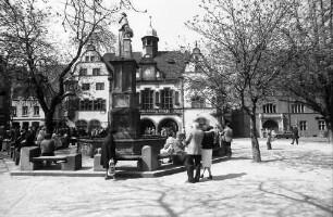 Freiburg: Rathaus im Vorfrühling