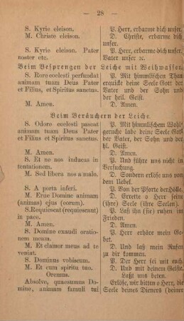 IX. Beim Begräbnis der Erwachsenen.