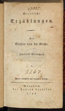 Zweites Bändchen: Moralische Erzählungen. Zweites Bändchen