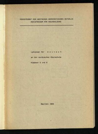 1985: Klassen 5 und 6