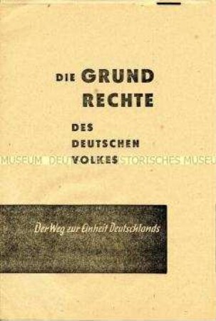 Programmatische Schrift der SED zur Frage der deutschen Einheit