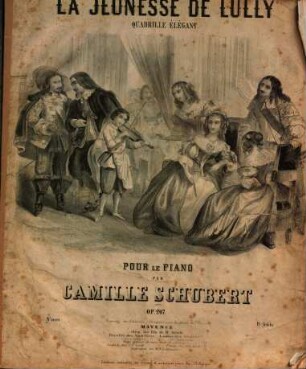 La jeunesse de Lully : quadrille élégant ; pour piano ; op. 207