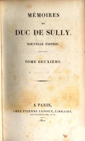 Mémoires du Duc de Sully. 2