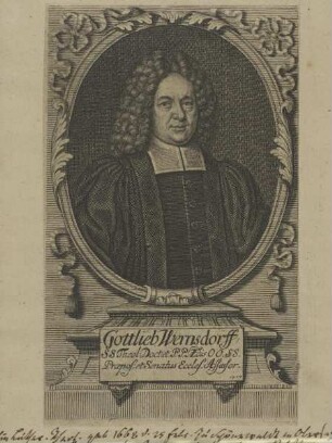 Bildnis des Gottlieb Wernsdorff
