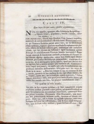 Caput IV. Quæ hujus Scripti ratio, quodve argumentum