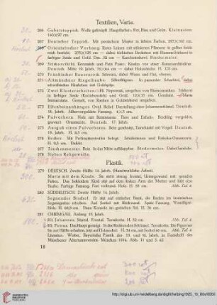 Plastik (Nr. 279-342)