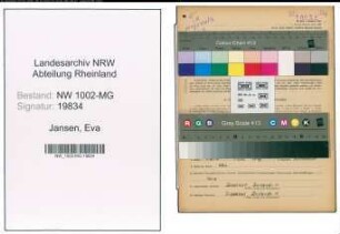 Entnazifizierung Eva Jansen , geb. 26.06.1903 ()