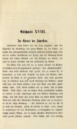 Abschnitt XVIII. Zur Theorie des Abpressens