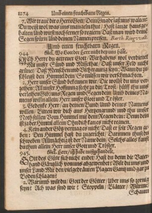 Umb einen fruchtbarn Regen.