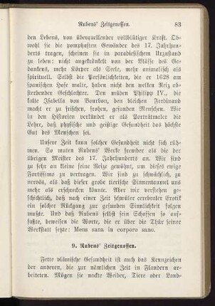 9. Rubens' Zeitgenossen.