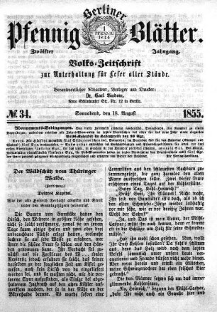 No. 34, Sonnabend, den 18. August