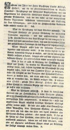 Rundschreiben (Signaturae) der Reichsritterschaft Kraichgau (Marche Departement) wegen Verpflegung und Vorspann für die Truppen des schwäbischen Kreises