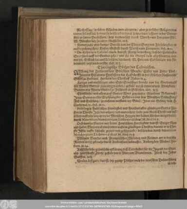 Theologische Bücher der Calvinisten.