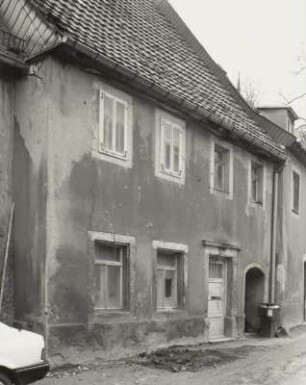 Mittweida, Wohnhaus : Mittweida, Wohnhaus, Pfarrberg 5, nach 1672, 1826, Traufseite