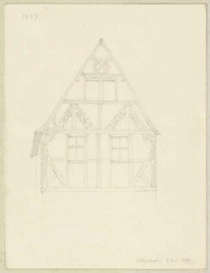 Fassade eines Fachwerkhauses in Bad Nauheim