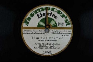 Tom der Reimer : Ballade / (Carl Loewe)