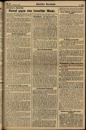 Dritte Ausgabe vom Montag, den 11. November 1940.