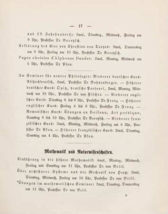 17-21, Mathematik und Naturwissenschaften