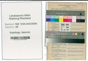 Entnazifizierung Heinrich Koerlings , geb. 24.07.1907 (Bergingenieur)