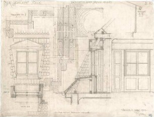 Fischer, Theodor; München - Solln; Haus Schickert - Dachfenster Süd (Ansicht, Schnitte, Detail)