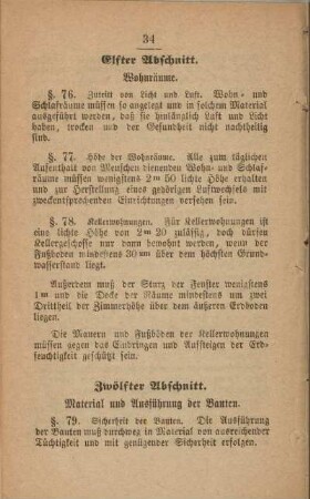 Elfter Abschnitt. Wohnräume.